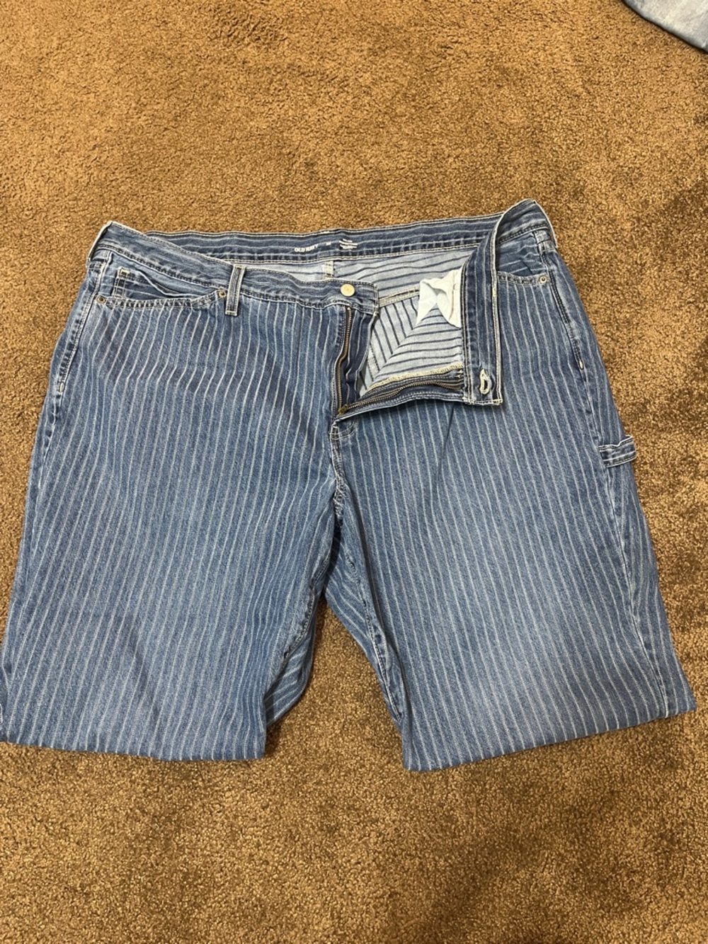 Old Navy Blue Striped Denim jeans